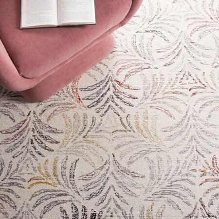 Safavieh 6 x 6 ft. Jardin Contemporary Square Area Rug Ivory & Red JAR728P-6SQ